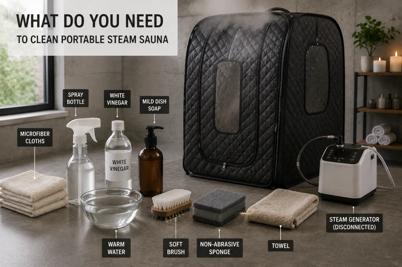 What Do You Need to Clean Portable Steam Sauna