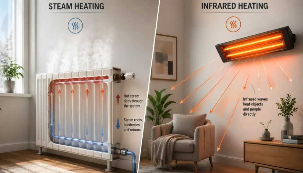 How Steam and Infrared Heating Work