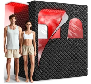 iTHERAU 2 Person Infrared Sauna Box for Home - Best Premium Portable Sauna With Red Light Therapy
