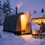 Portable Sauna in Winter