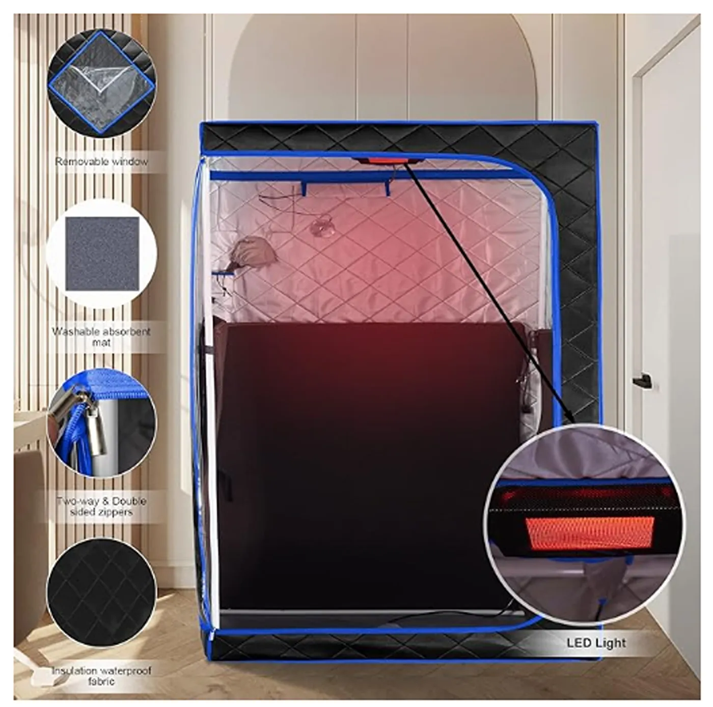 ZONEMEL Portable Sauna Review: 3 Best Models Get Right 5 ZONEMEL 2 Person Portable Full Spectrum Infrared Sauna Most Comfortable