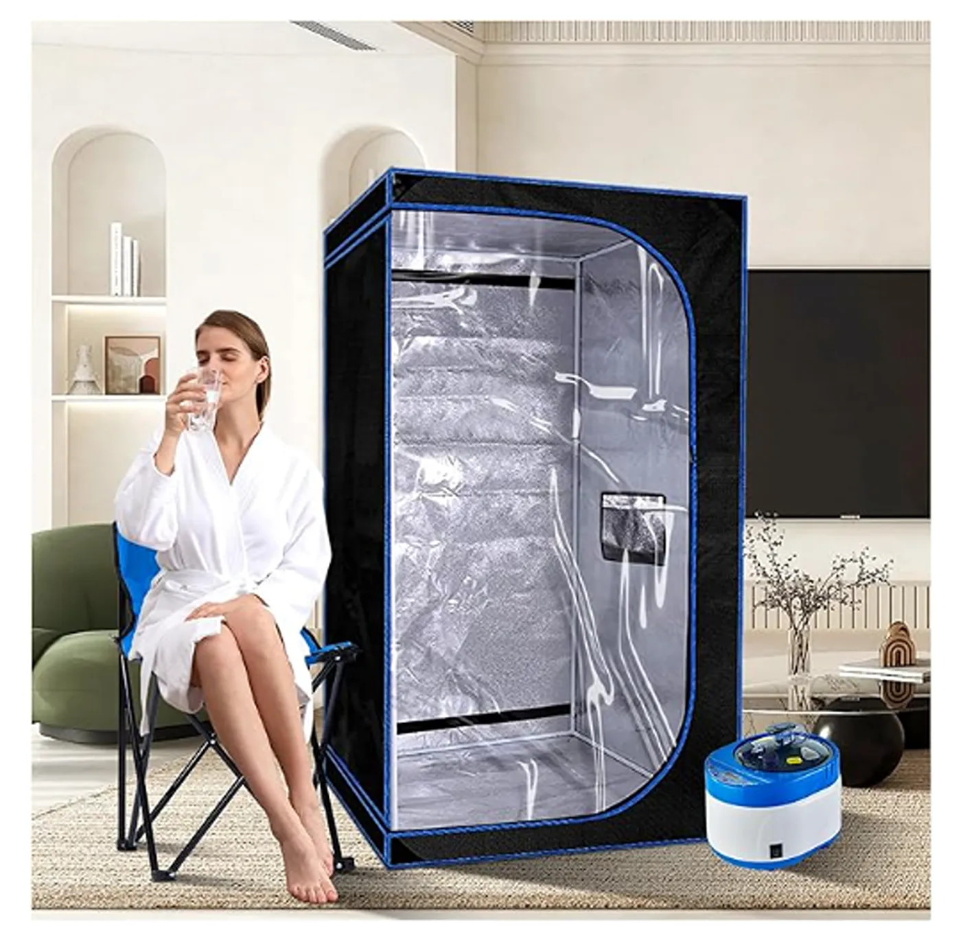 ZONEMEL Portable Sauna Review: 3 Best Models Get Right 4 ZONEMEL Full Size Portable Steam Sauna Kit - Budget Pick