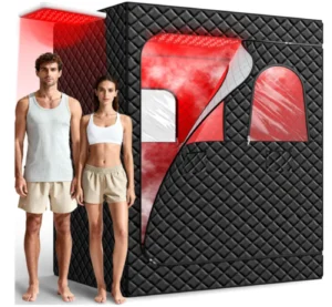 iTHERAU 2 Person Infrared Sauna Box for Home - Best Hybrid 2-Person Portable Sauna